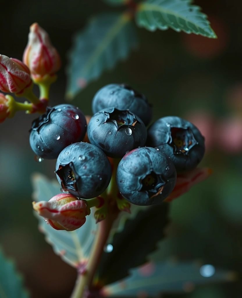 Wildheidelbeeren Nahaufnahme